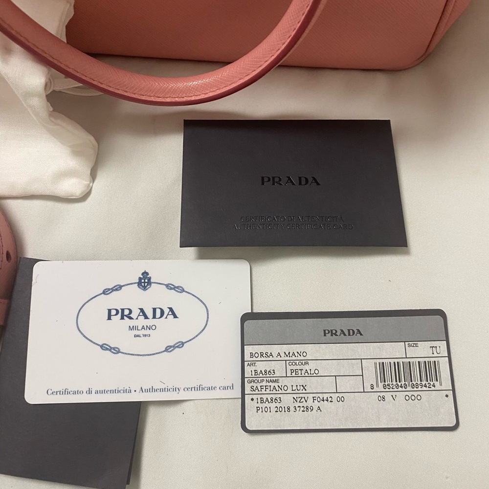 Prada Pink Saffiano Leather Satchel - Picture 2 of 15